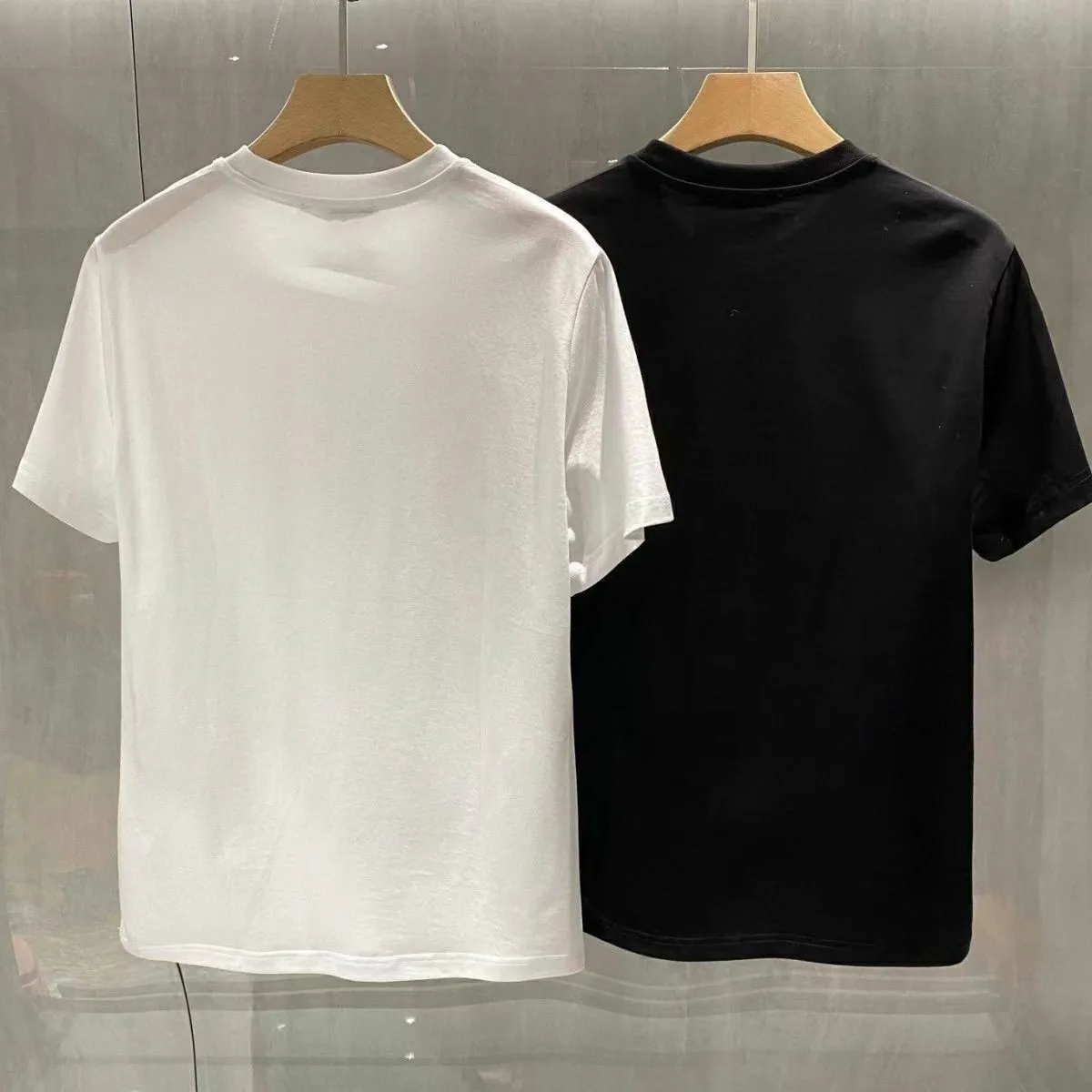 カジュアル ファッション 2色選べる 夏 アルファベット コットン 無地 メンズ Ｔシャツ