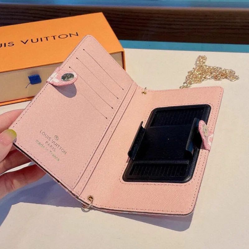 スタイリッシュ ストラップ付き 高級レザー iPhone ウォレット ケース