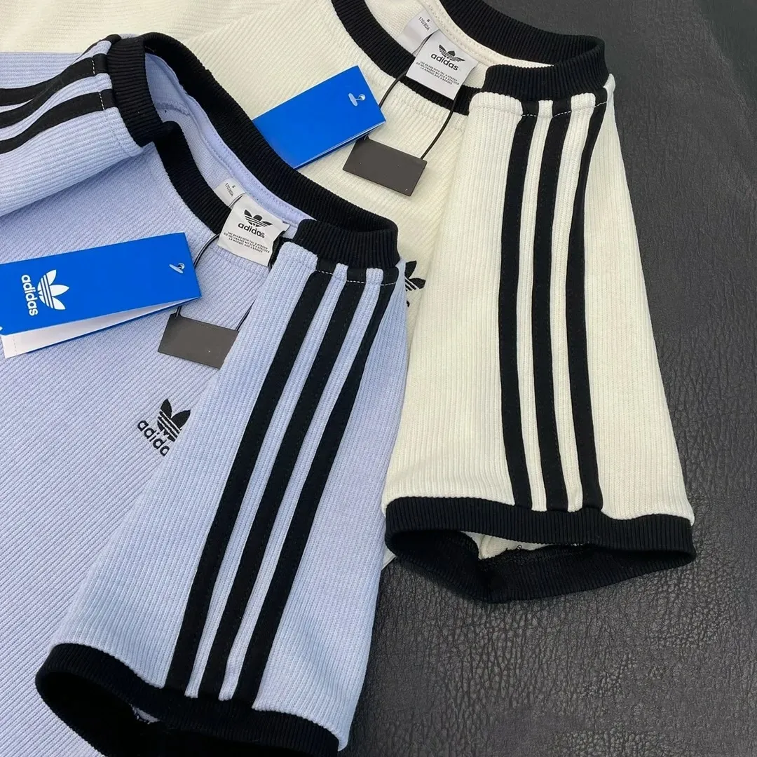 『S-XL』新作 レトロ テープデコレーション リブ編み レディース シルエットフィット 半袖