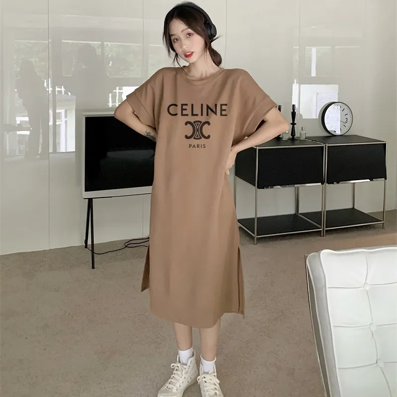 『L-4XL』ゆったり 日常使いに最適 シンプルでおしゃれ 若見え プリント柄 ワンピース