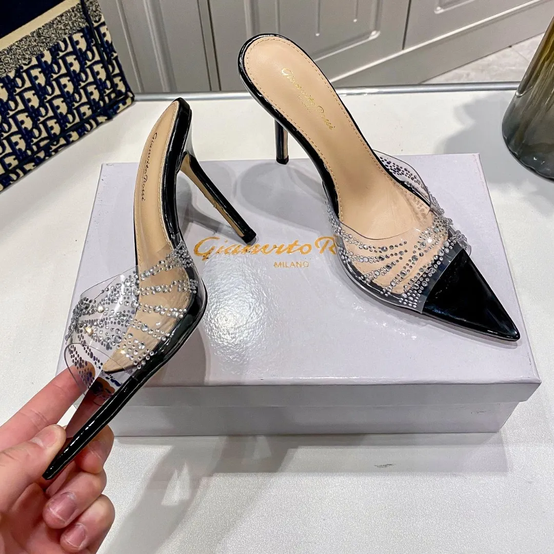 『34-40』ポイントトゥ メッシュ ダイヤモンド付き クール クラシック 使いやすい ハイヒール