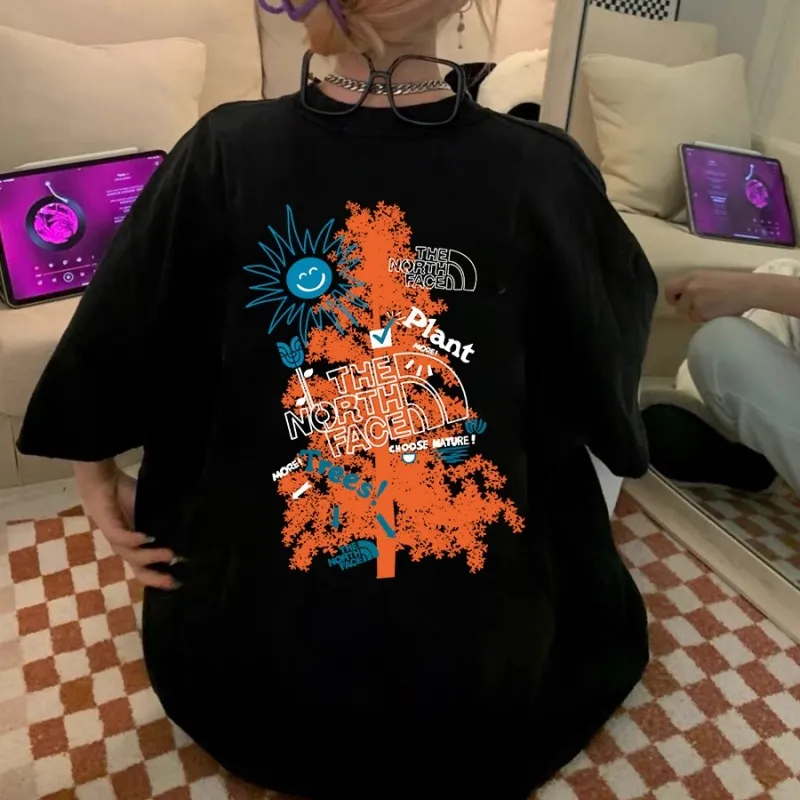 『S-3XL』優しい雰囲気 ゆるい 着瘦せ カジュアル トレンド シンプル ユニークプリント Ｔシャツ