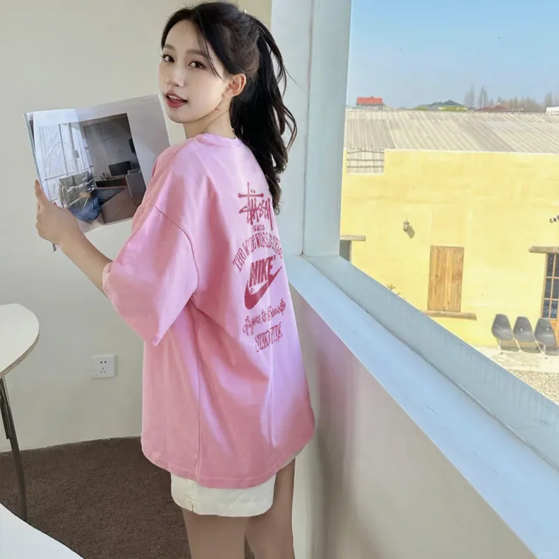 『S-4XL』透け感なし 通気性 色落ちなし 大人可愛い オーバーサイズ Tシャツ