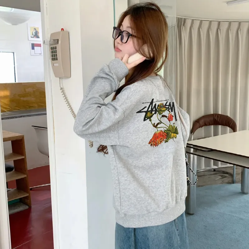 『S-2XL』優しい雰囲気 ゆるい カジュアル 合わせやすい ガーリッシュ プリントトレーナー