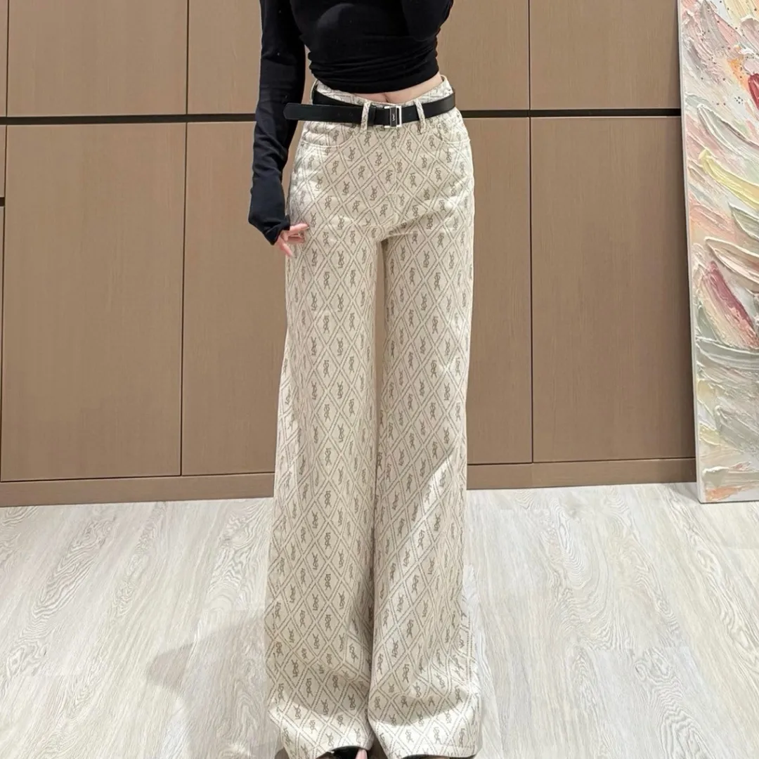 『S-L』ヒット商品 ベルト付き 快適 魅力的 通気性 スムーズ ジャカードデニムパンツ