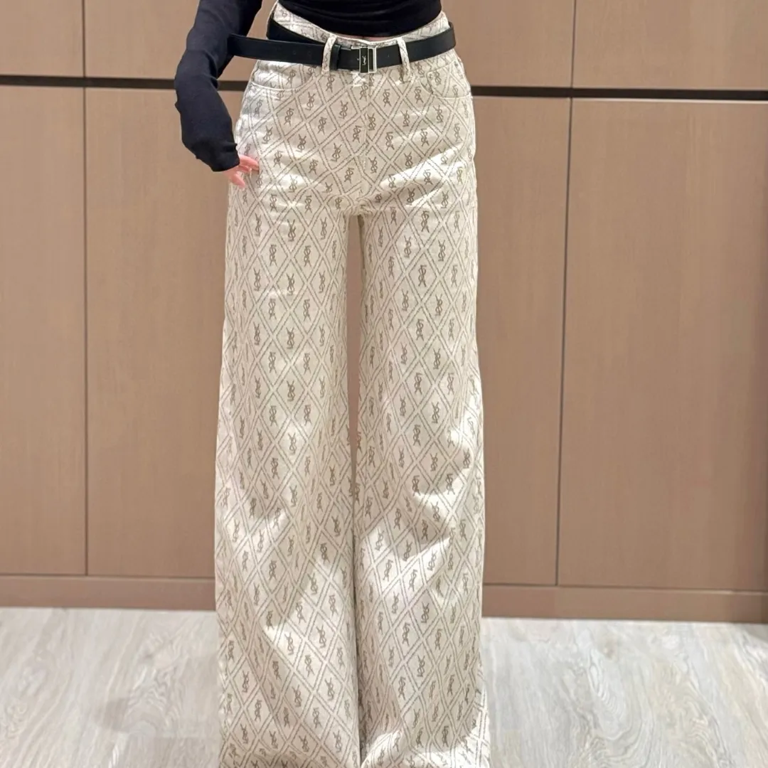 『S-L』ヒット商品 ベルト付き 快適 魅力的 通気性 スムーズ ジャカードデニムパンツ
