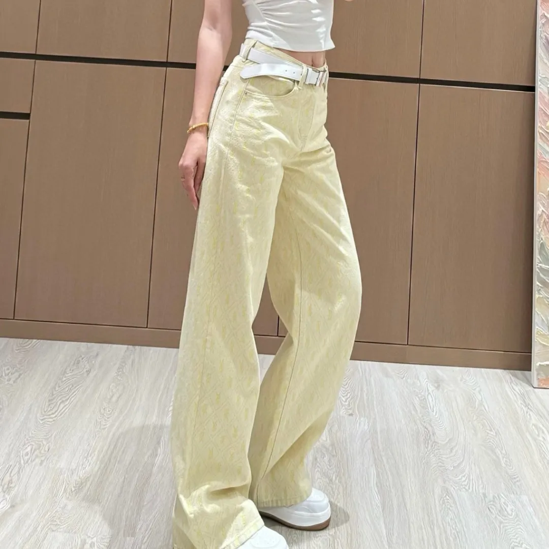 『S-L』ヒット商品 ベルト付き 快適 魅力的 通気性 スムーズ ジャカードデニムパンツ