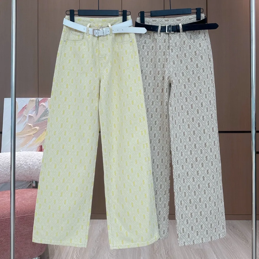 『S-L』ヒット商品 ベルト付き 快適 魅力的 通気性 スムーズ ジャカードデニムパンツ
