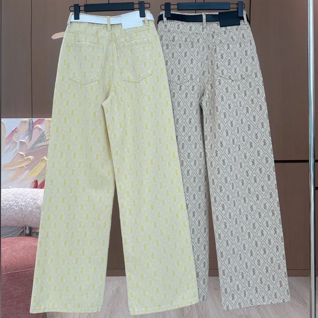 『S-L』ヒット商品 ベルト付き 快適 魅力的 通気性 スムーズ ジャカードデニムパンツ