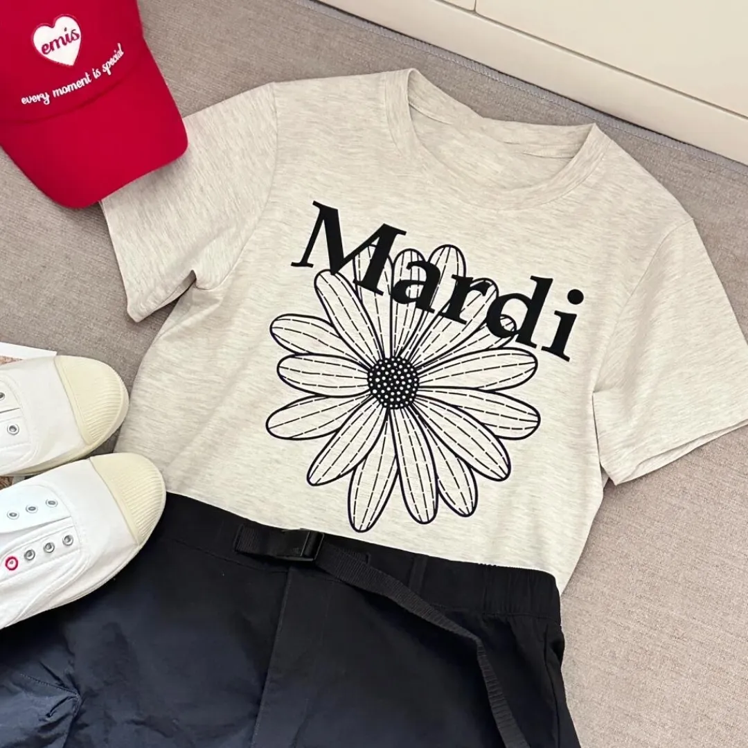 『S-2XL』気質いい 元気いっぱい ロマンティック フレンチ ムード スリム ストレートショルダーTシャツ
