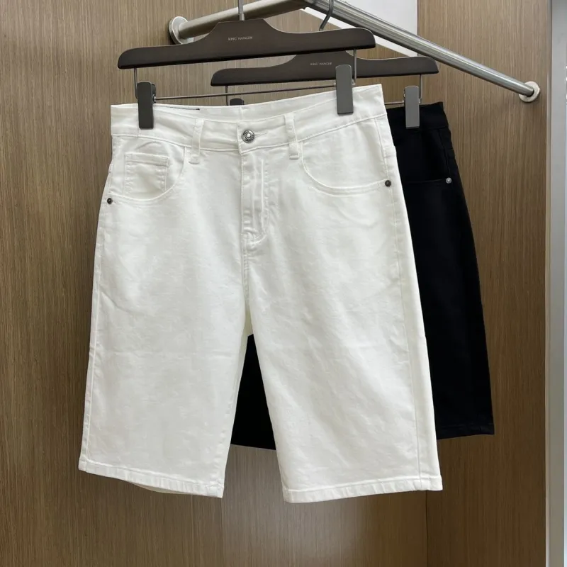 『S-2XL』春夏新着 トレンド 高品質 快適 クラシック クール シンプルなストレートデニムショーツ