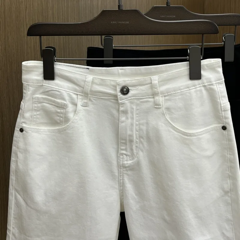 『S-2XL』春夏新着 トレンド 高品質 快適 クラシック クール シンプルなストレートデニムショーツ