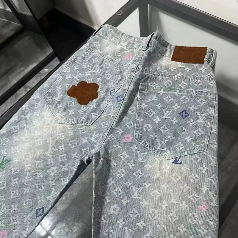 『S-3XL』女子マスト トレンド 高品質 気質いい 合わせやすい 着瘦せ エレガント ジャカード刺繍デニムパンツ