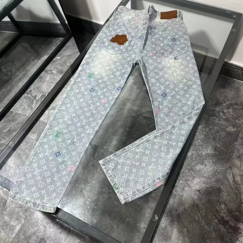 『S-3XL』女子マスト トレンド 高品質 気質いい 合わせやすい 着瘦せ エレガント ジャカード刺繍デニムパンツ