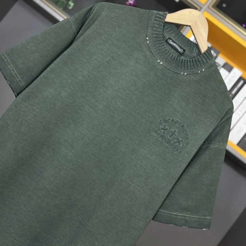 『S-XL』着心地良い ファッション レトロ 合わせやすい カジュアル 通気性 高品質 刺繍 Ｔシャツ
