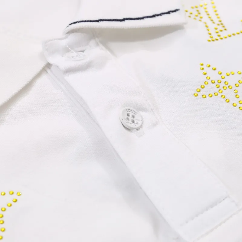 『XS-L』好感度100％ 今季も大流行  きれいめ系 折り襟 アルファベット Ｔシャツ
