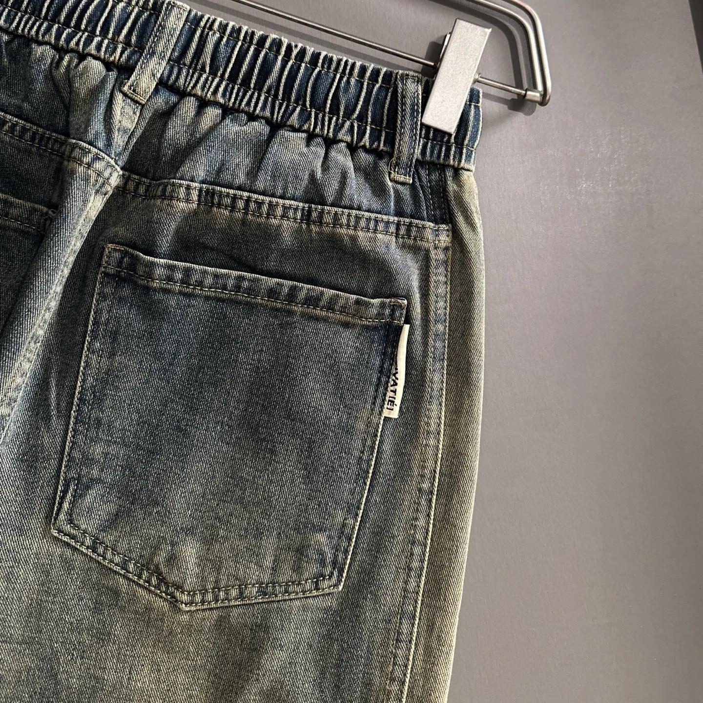 『M-4XL』マストアイテム 日常通勤 快適通気 ルーズ ワイドレッグ デニム ストレート ロングパンツ