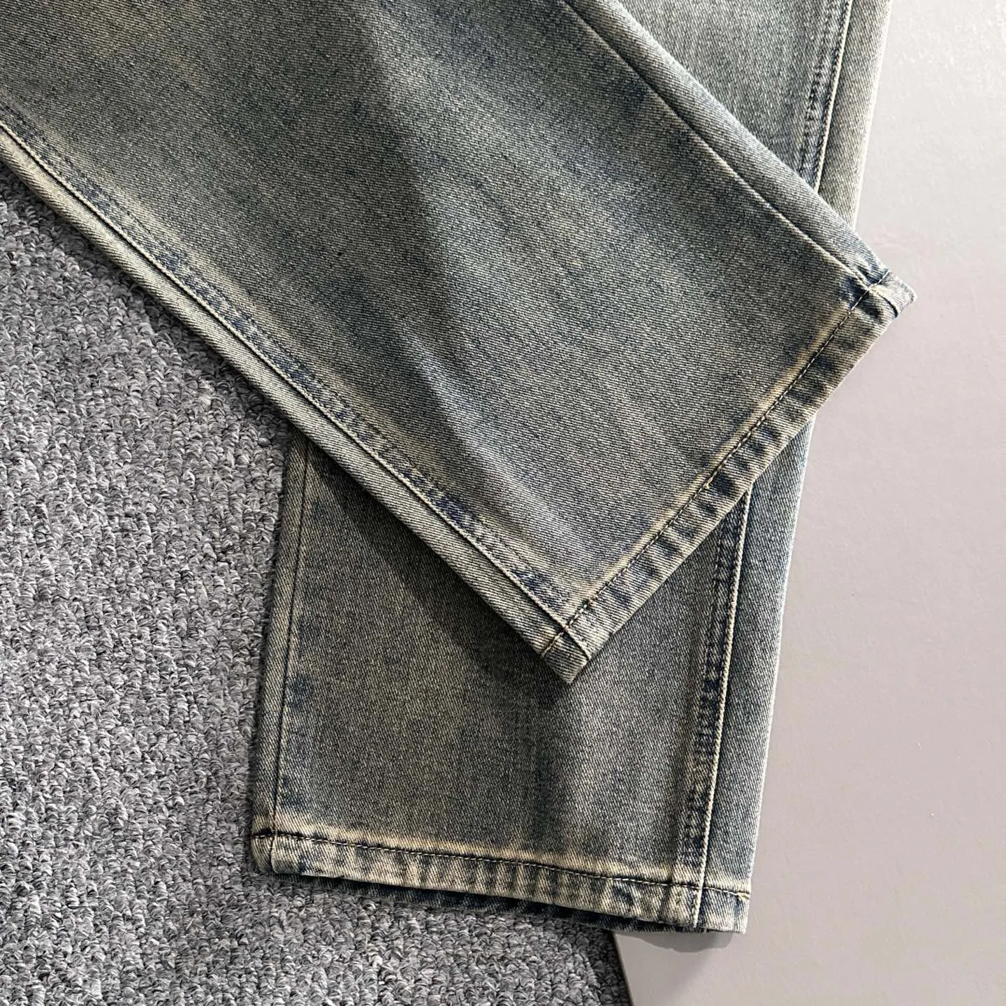 『M-4XL』マストアイテム 日常通勤 快適通気 ルーズ ワイドレッグ デニム ストレート ロングパンツ