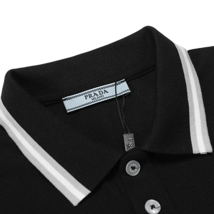 『S-2XL』新作 オーダーメイド カラー 三角 レザー パッチ ロゴ カジュアル ポロシャツ 半袖