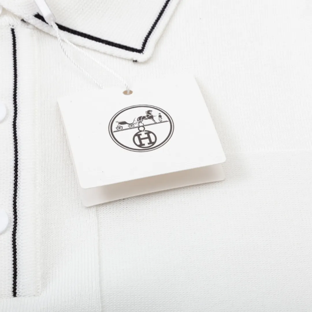 『M-3XL』 超人気商品 大人気 新品 レトロ ニット生地 折り襟 刺繍 夏 Ｔシャツ