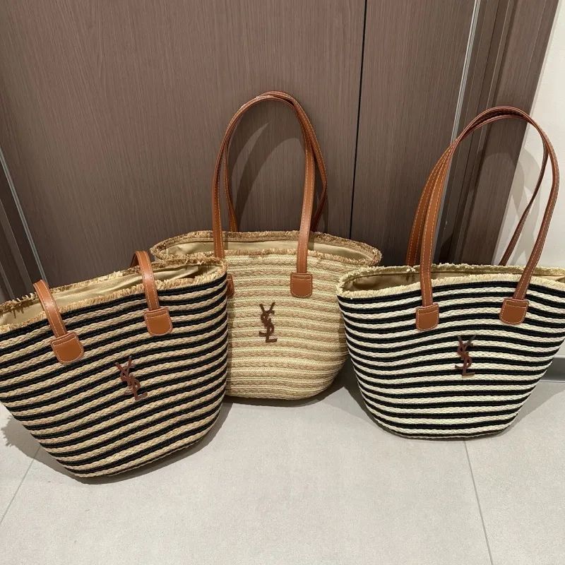 夏用バッグ トレンド 高品質 丈夫な作り 収納力あり リゾート風 大容量かご ショルダーバッグ