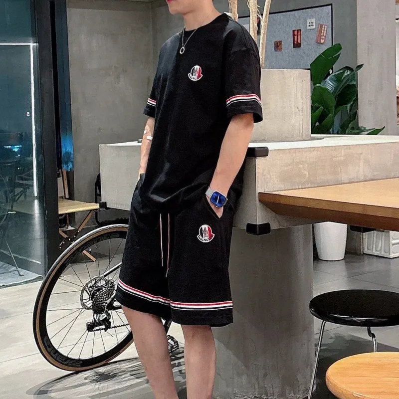 『M-3XL』綿生地 肌に優しい 通気性 ファッショナブル 多用途 セットアップ