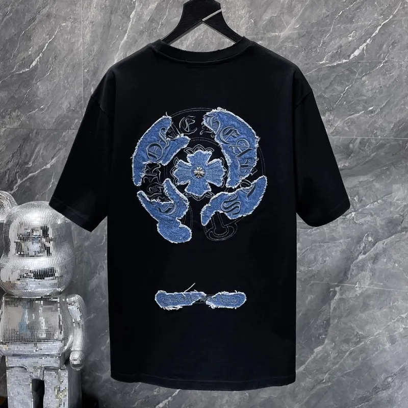 『S-XL』お買い得 環境に優しい高品質のトップグレード生地 コントラストパッチ半袖